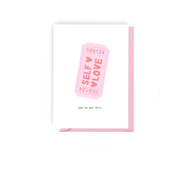 Self Love - illustrated Love Card for wholesale by Olive and Clive