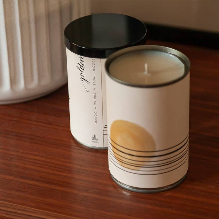 Golden | Large Candle for wholesale by Leaf Candle Co.