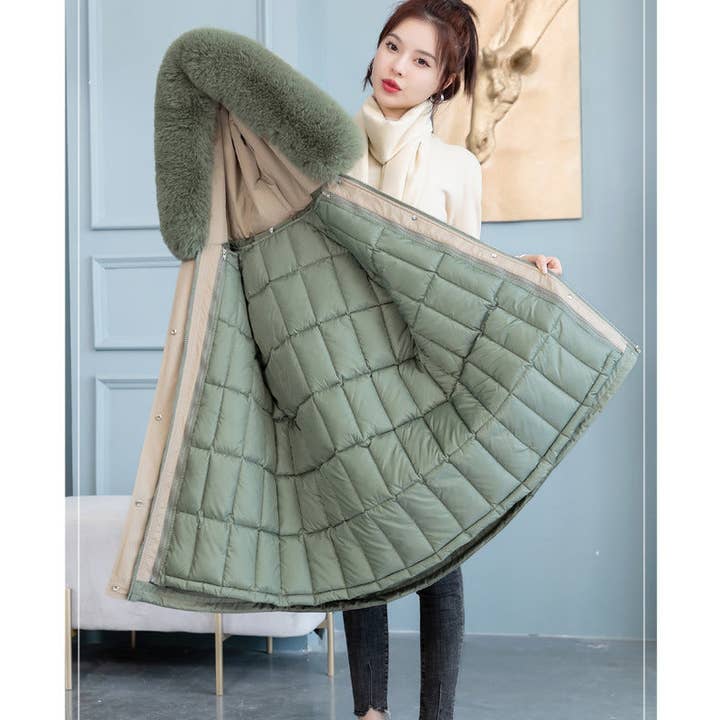 Marayn - Wholesale Parka - Women's - Chic 2025 Detachable Liner MidLength Winter Parka3