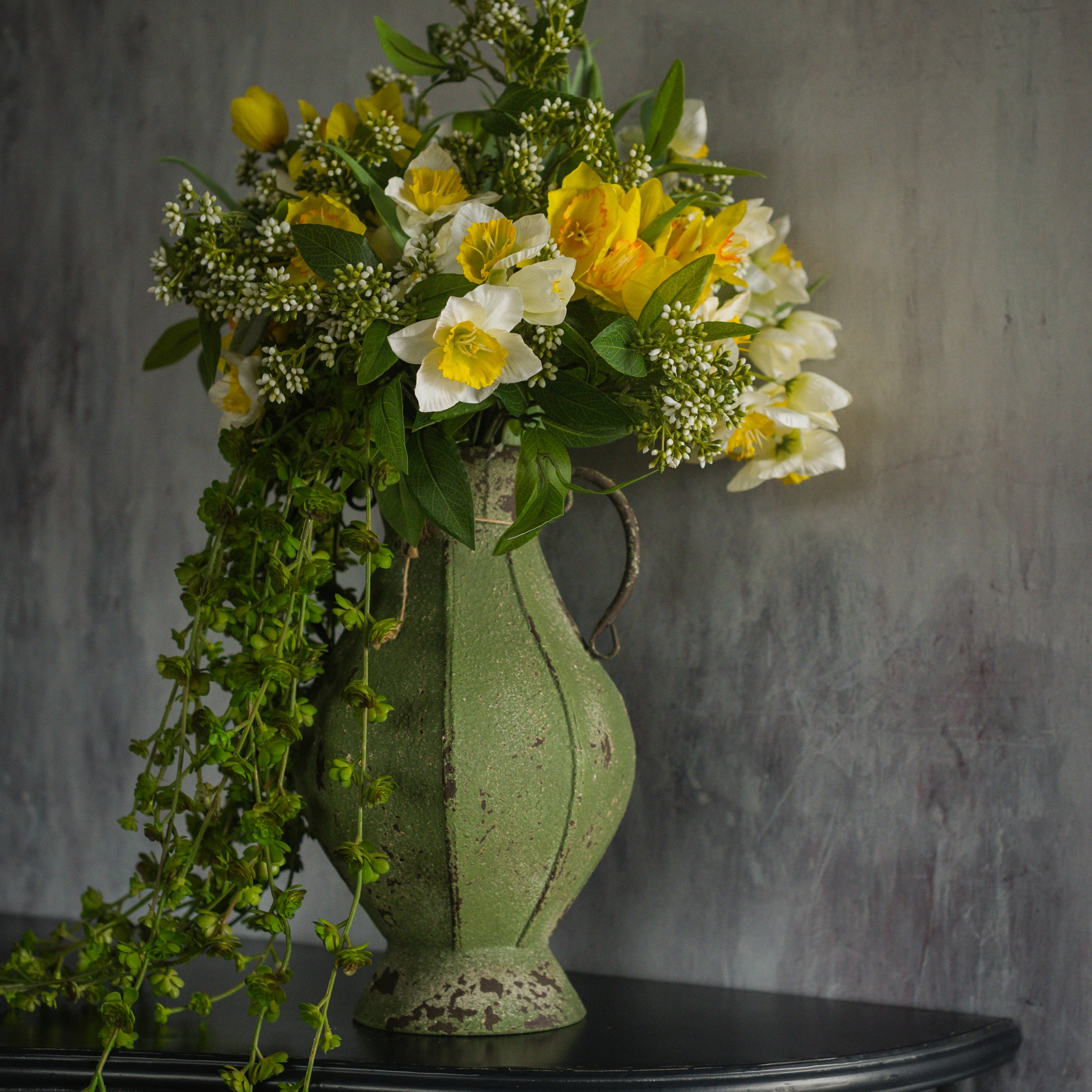 Ragon House - Vente Fleurs artificielles - Bouquet de jonquilles jaunes de 16,25 pouces3