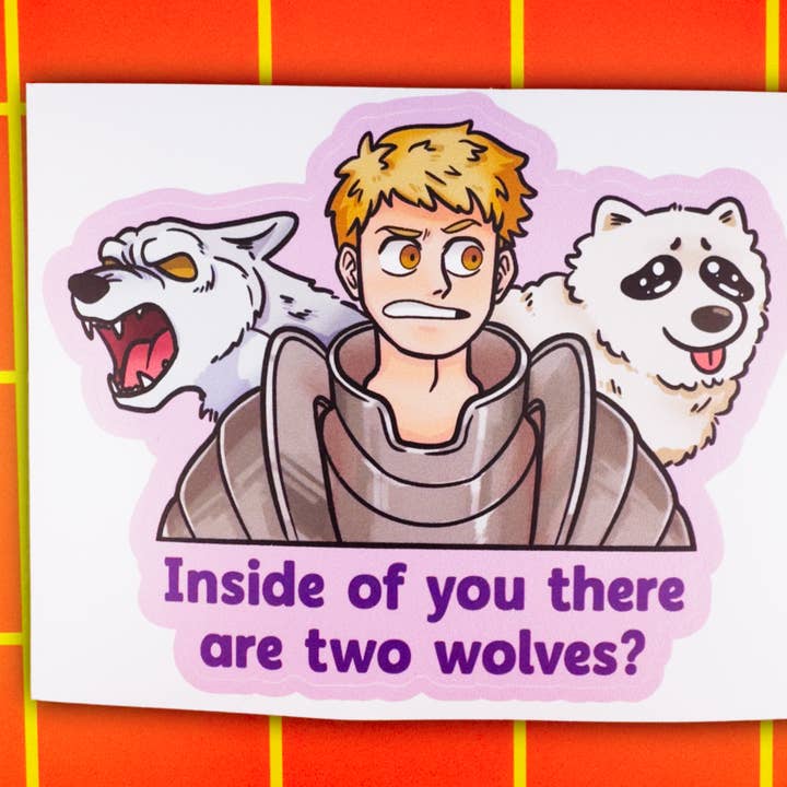 2 Wolven | Grote Vinyl Smakelijke Kerker Anime Sticker voor wholesale door Mintimeli