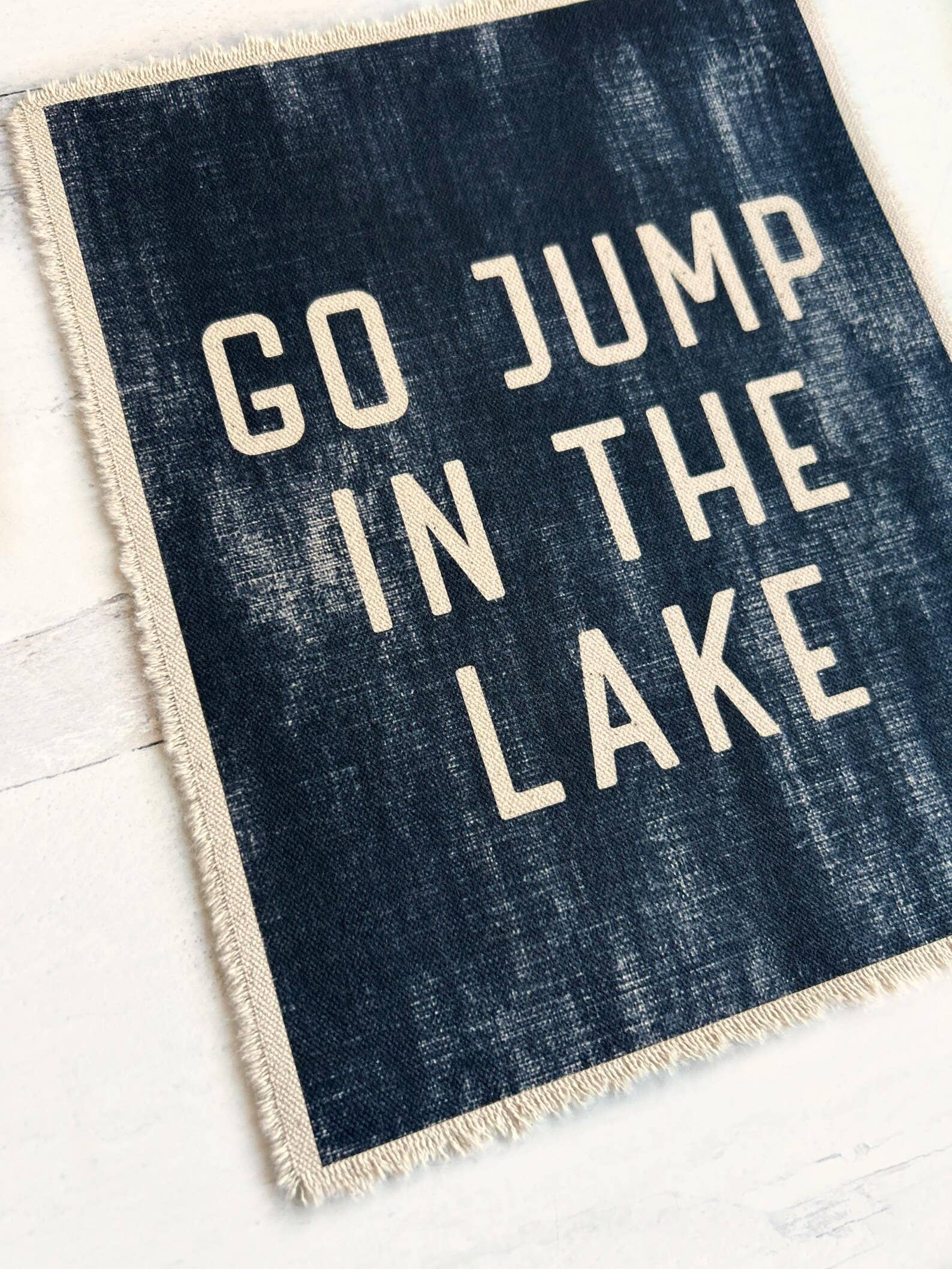 Perfect Day Print Co - Wholesale Art Print - Go Jump In The Lake Canvas Art Print, Lake Wall Decor Flag1