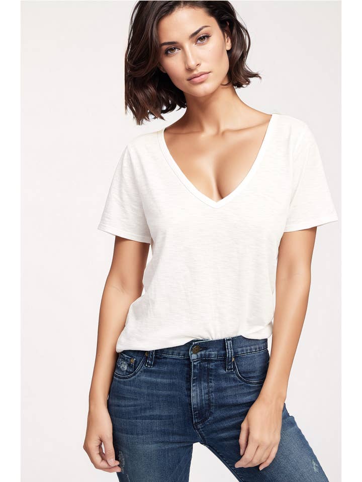 Soft White Waterford Tee (Soft White) for wholesale on Faire