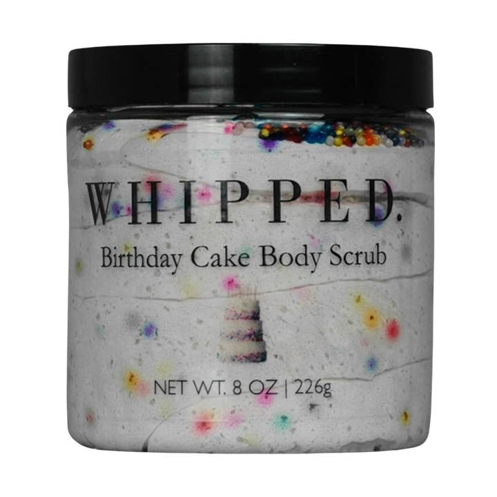 WHIPPED. Birthday Cake Body Scrub for wholesale by WHIPPED.