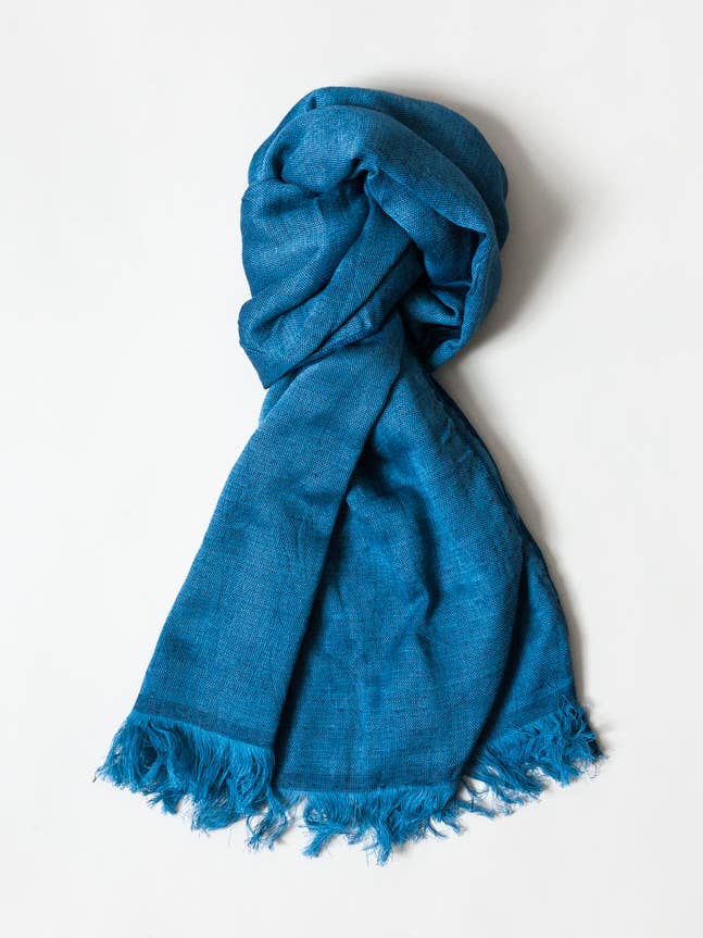 Estola de algodón Haolu - Indigo para venta al por mayor de Morihata International Ltd. Co.