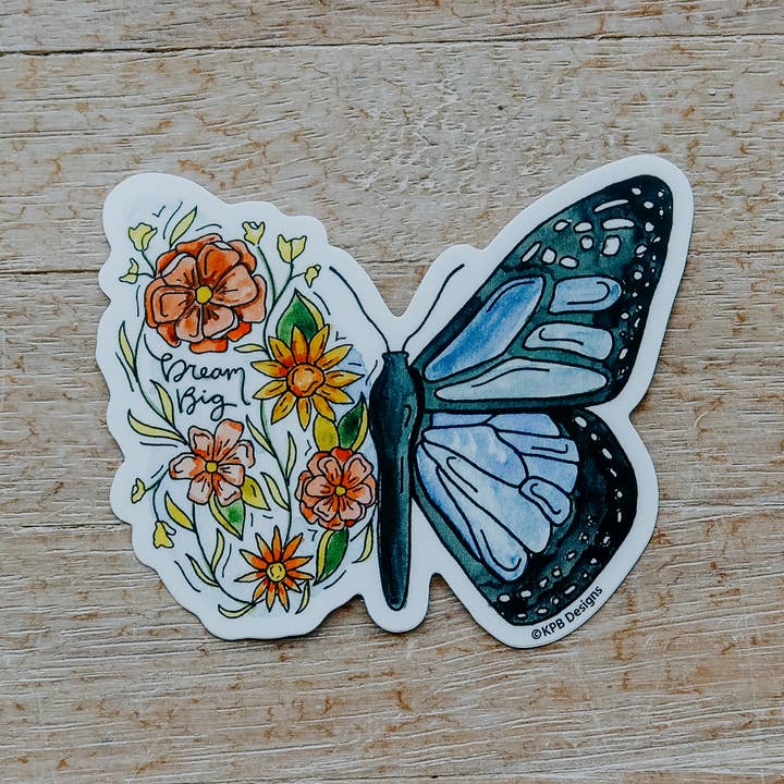 Flower Butterfly Vinyl klistermärke för wholesale av Sticker Girl