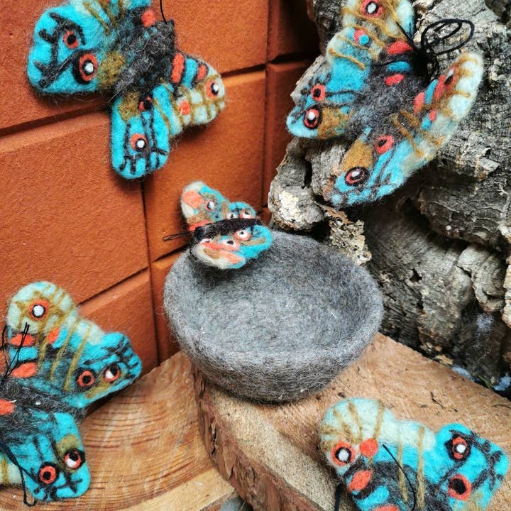 Felt So Good – wholesale Jewellery dish – Handmade Felt Garden Bugs Trinket Dish Home Decoration4