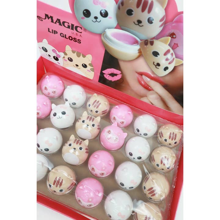 MIX COLOR Kitty Magic Lip Gloss for wholesale on Faire