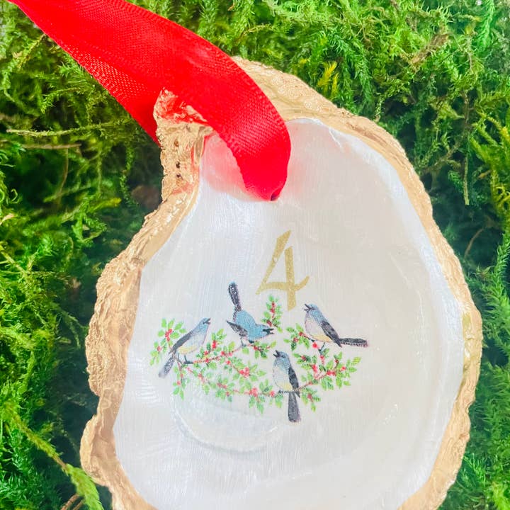 Shells by Shea - Wholesale Ornament - Oyster Shell Ornament Set,12 Days of Christmas Ornaments6