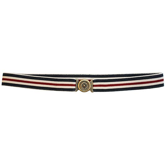 Navy Red White Mini Sailor Belt for wholesale by Lara Moti