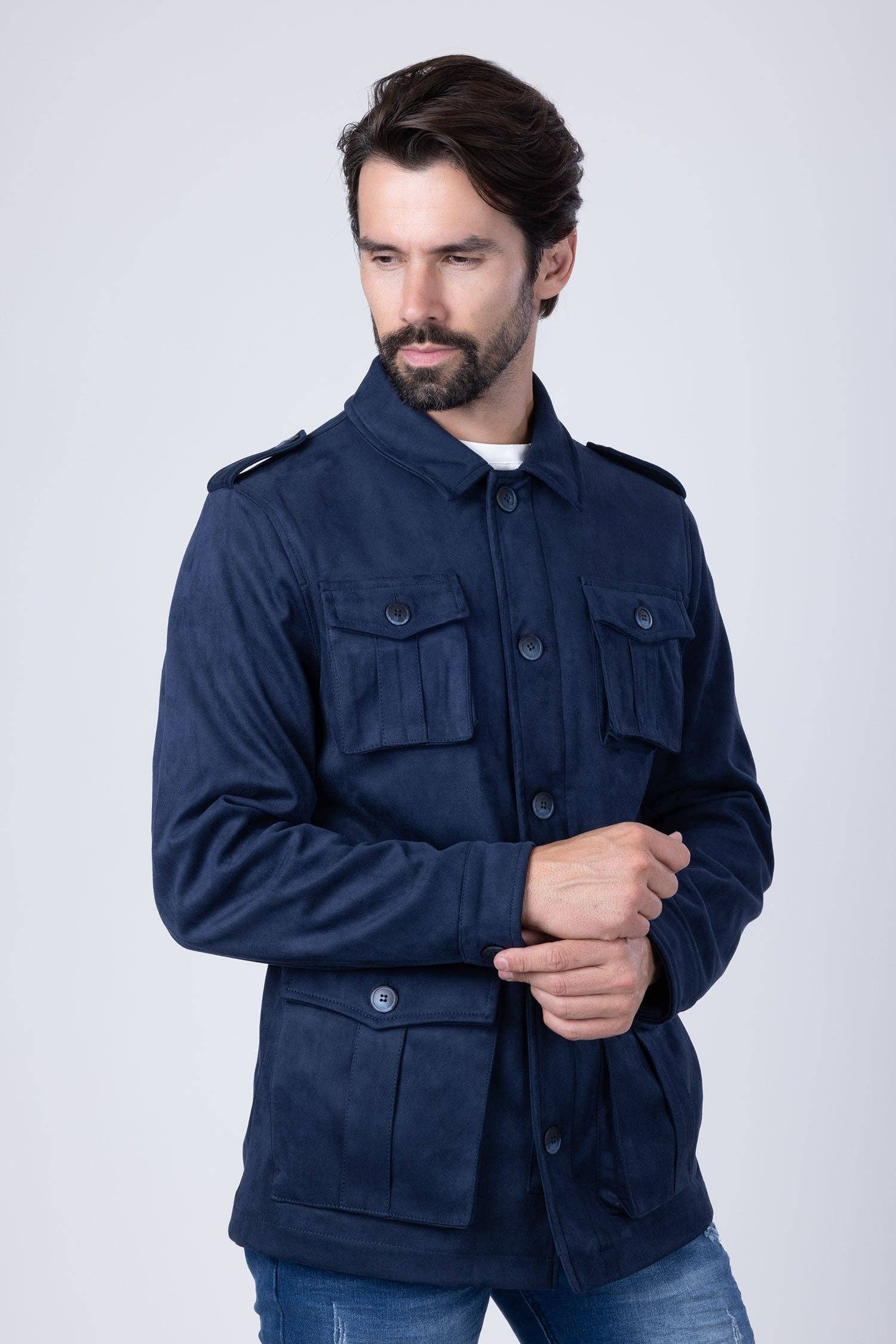 BARABAS - Venta al por mayor Chaqueta - Hombre - Chaqueta bomber de invierno de terciopelo con 4 bolsillos para hombre 4BH8611
