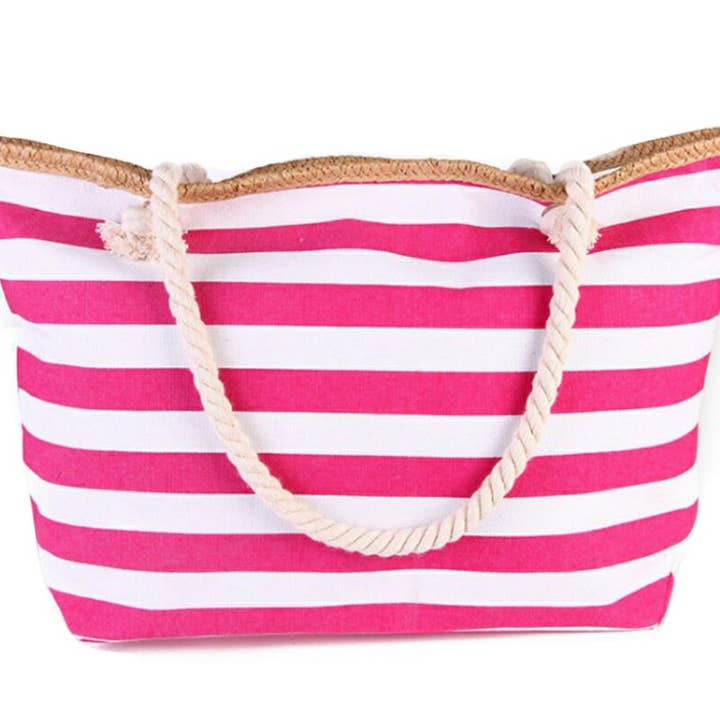 ACCITY - Wholesale Beach Bag - STRIPE CASUAL TRENDY BEACH BAG_CWAB2933