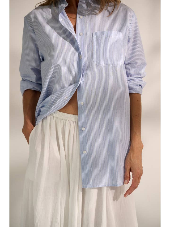 white heaven blue gaia shirt stripe for wholesale on Faire