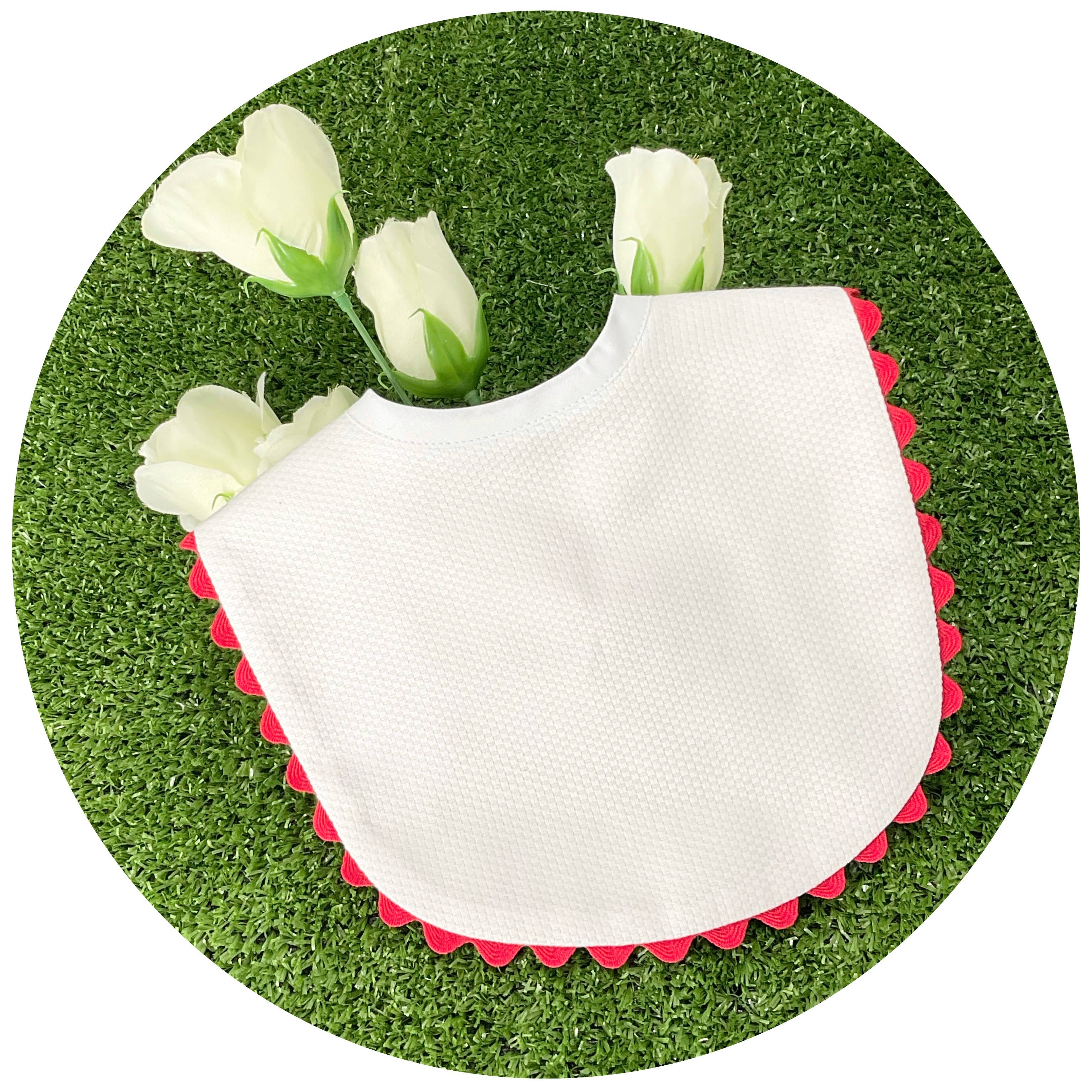 THE ROYALTY COLLECTION - Vente Bavoir - bébés - Bavoir pour bébé en coton piqué blanc5