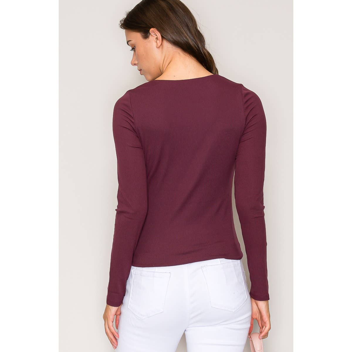 Popular 21 – wholesale Knit top – Women's – Double Layer Crew Neck Long Sleeve Rib Knit Top16