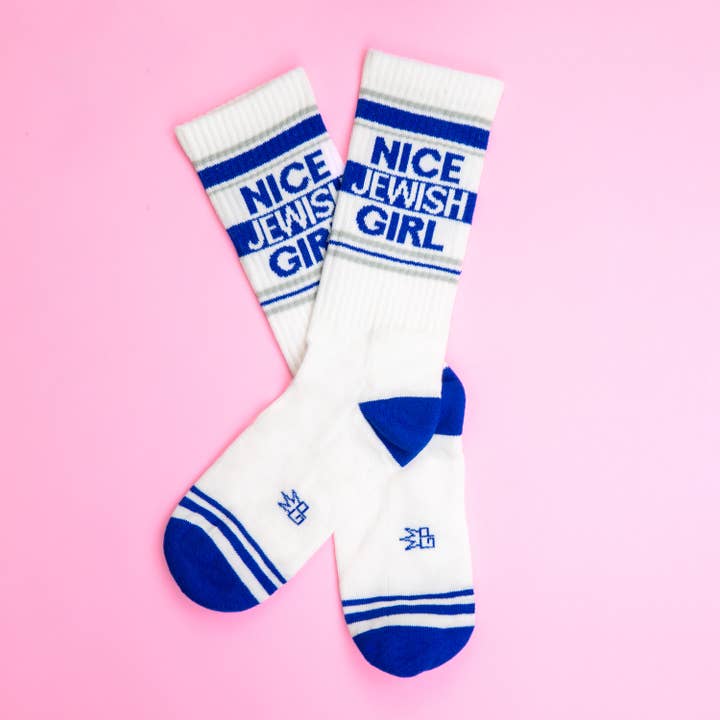 Gumball Poodle - Wholesale Socks - Unisex - Nice Jewish Girl Gym Crew Socks
