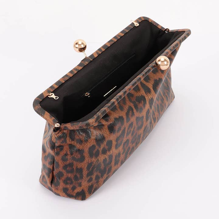 3AM BY H&D ACCESSORIES - Wholesale Clutch Bag - Women's - Faux Leather Frame Oversize Clutch5