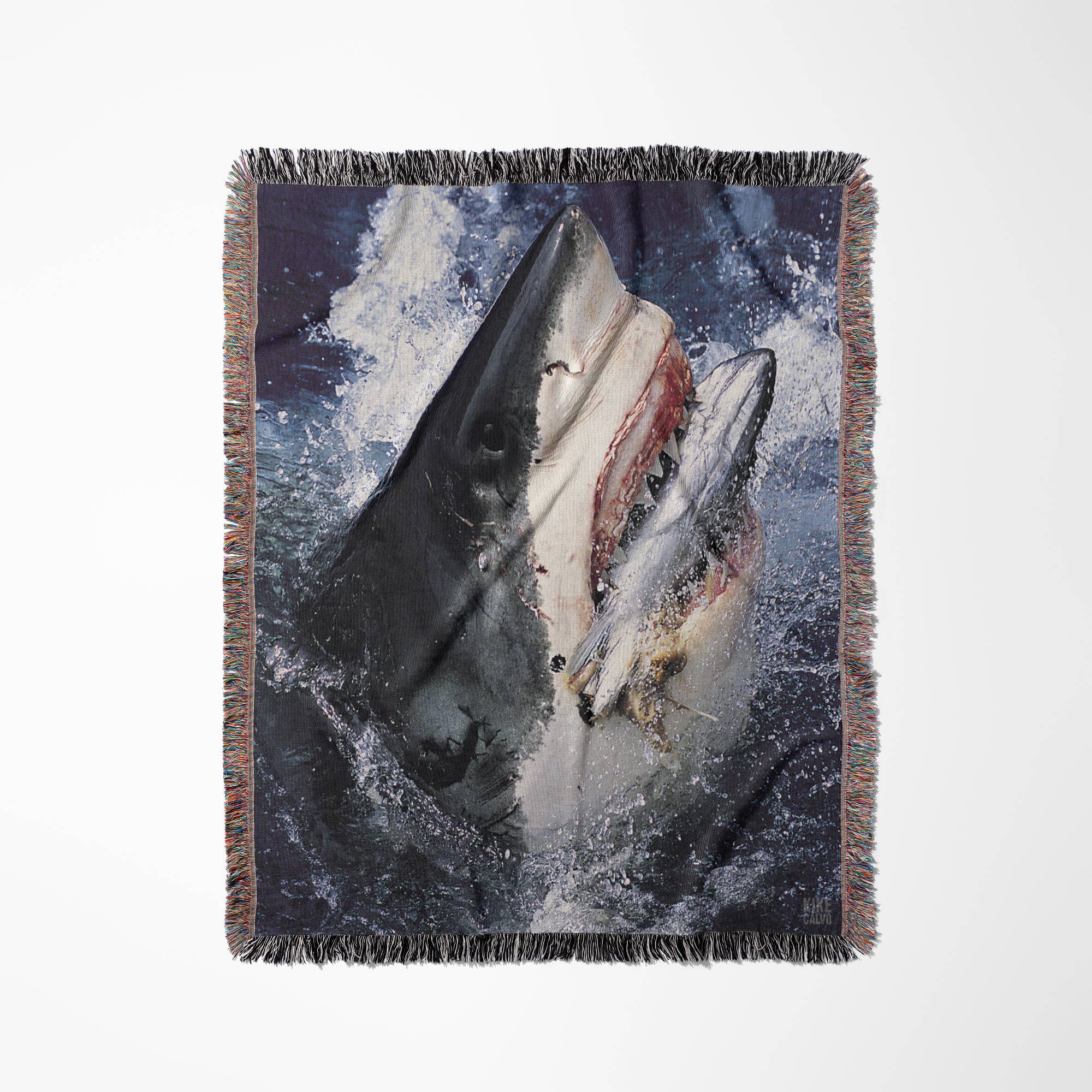 3dRose - Wholesale Throw Blanket - 3dRose, Great White Shark, Blanket0