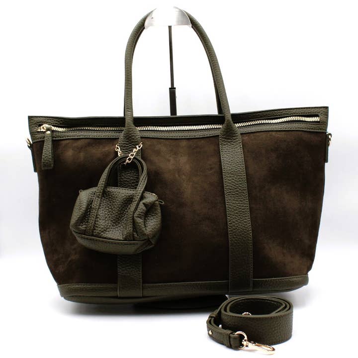 Reference Mode - Wholesale Messenger Bag - Women's - Two-material handbag with coin purse2