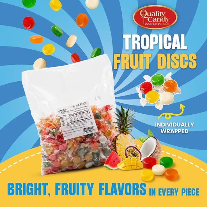 Tropische Fruchtmischung Hartbonbons 5 Pfund Großpackung für den Großhandel von Quality Candy Company, King Leo & Gilliam