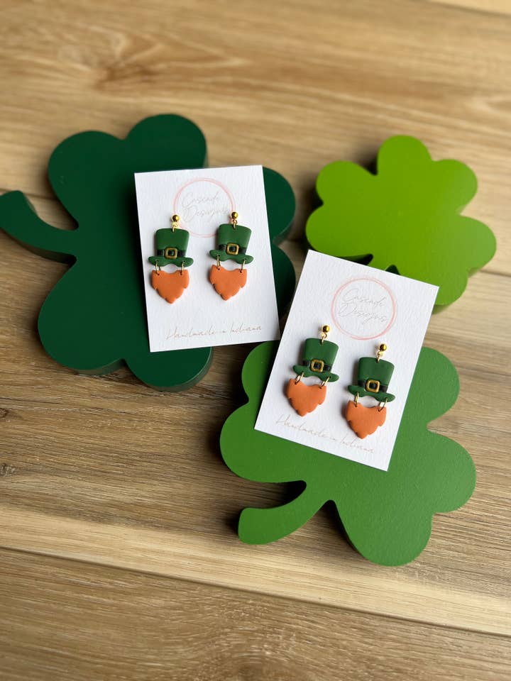 The Irish | Leprechaun Clay Earrings for wholesale by Cascade Designs
