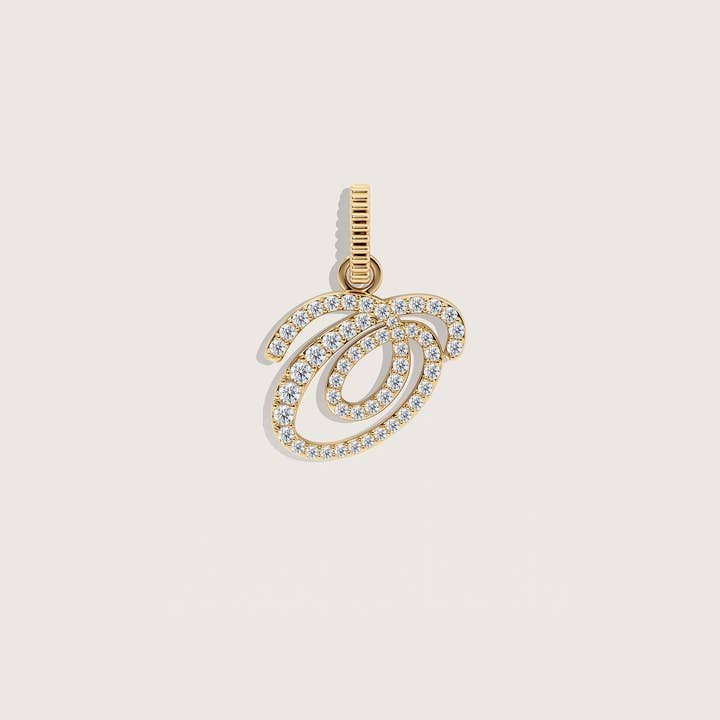Kinn - Wholesale Individual charm/pendant - Pave Love Letter Charm Pendant11