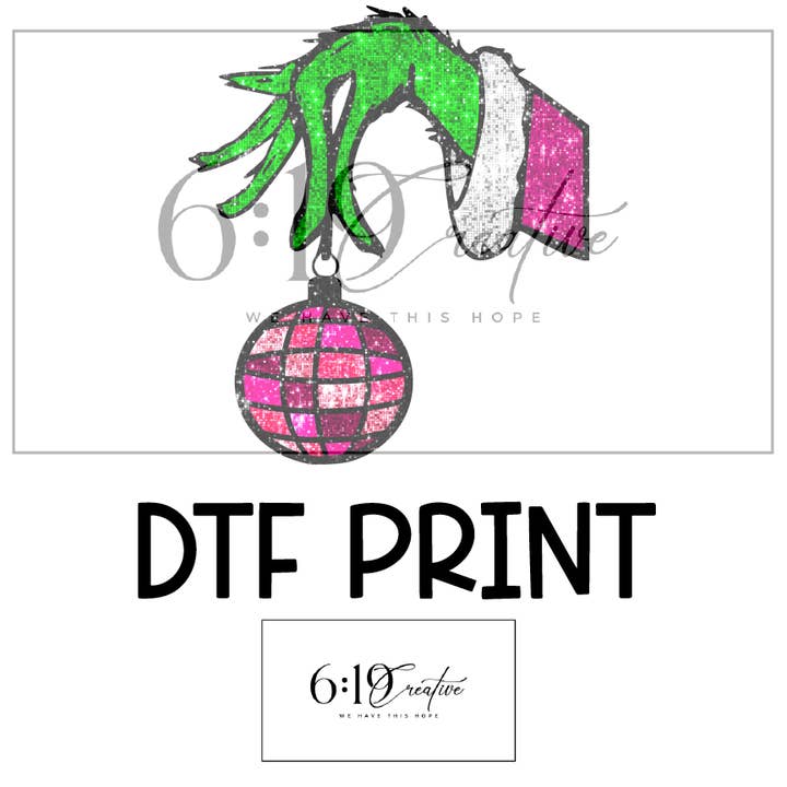 Impresión DTF hecha a mano de Preppy Grinch para venta al por mayor de 6:19 Creative