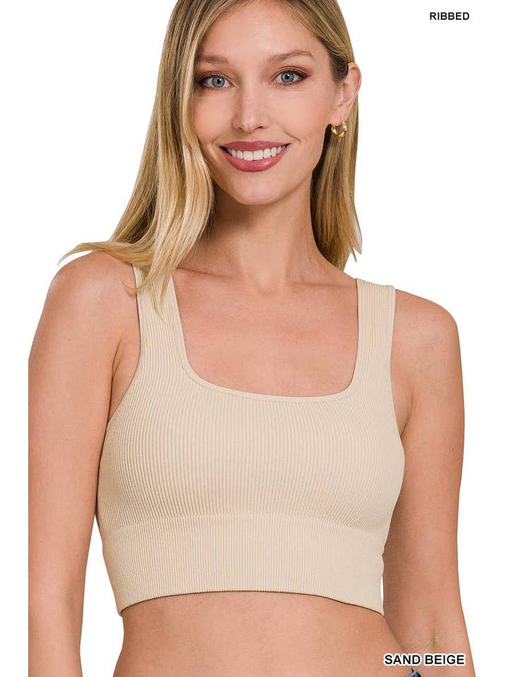 Vanilla Monkey - Wholesale Tank Top - Women's - Ribbed Square Neck Cropped Tank Top5