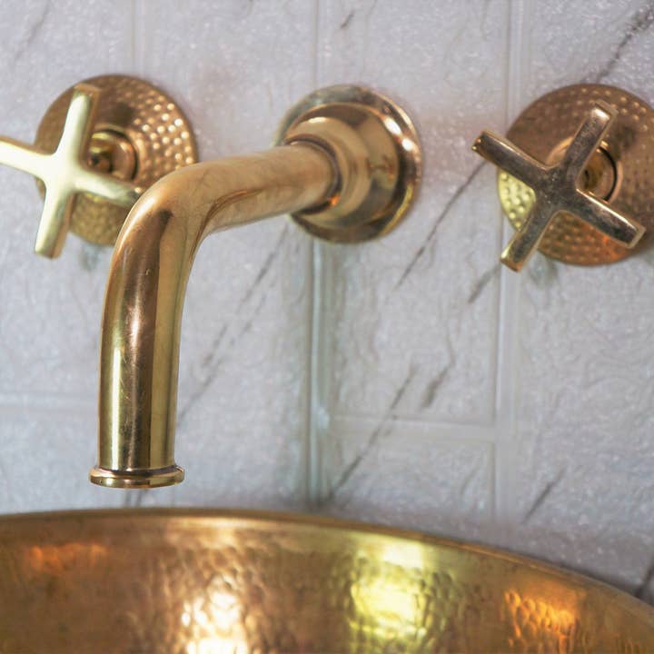 Maroccarpets Poufs and pillows wholesale +31648976894 - Wholesale Bathroom Accessory Set - Moroccan Faucet, Wall Mounted Brass Faucet,3