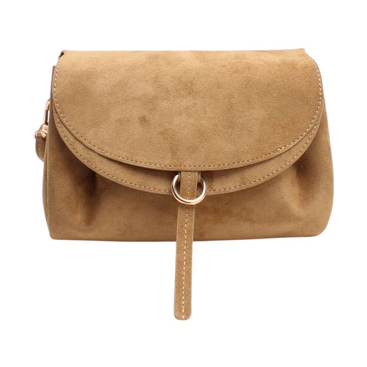 Minimalistische schoudertas, magnetische sluiting, suèdelook voor wholesale door BESTINI