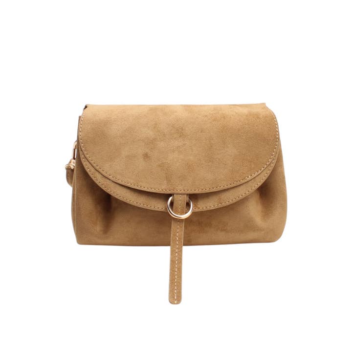 Bolsa a tiracolo minimalista, fecho magnético, efeito camurça por atacado de BESTINI