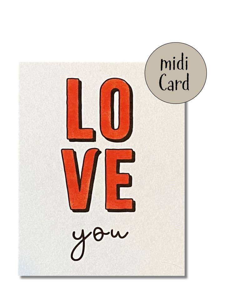 Scheda Midi Love You per la vendita all'ingrosso da parte di KEITCARDS