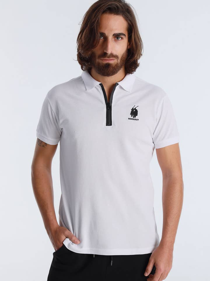 BENDORFF - Kortærmet Polo Shirt Zip Stolkning for engroshandel hos PAUSANT SHOP ONLINE