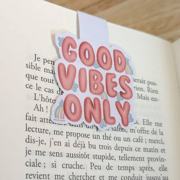 Magnetiskt bokmärke "Endast goda vibbar" för wholesale av Nini La Fourmi
