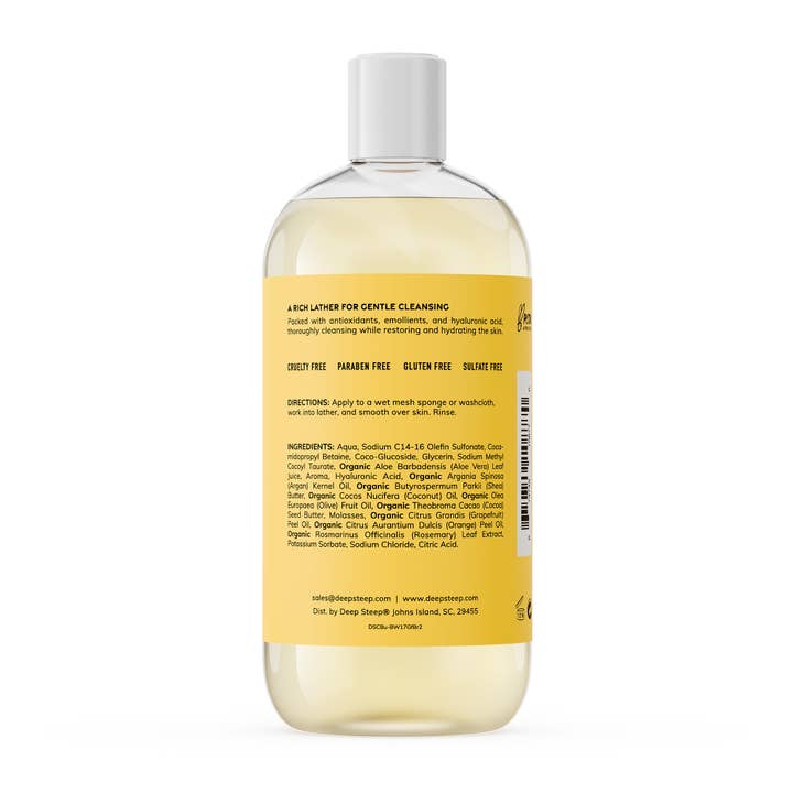 Deep Steep Clean Beauty - Wholesale Body Wash/Shower Gel - Body Wash - Grapefruit Bergamot 17oz1