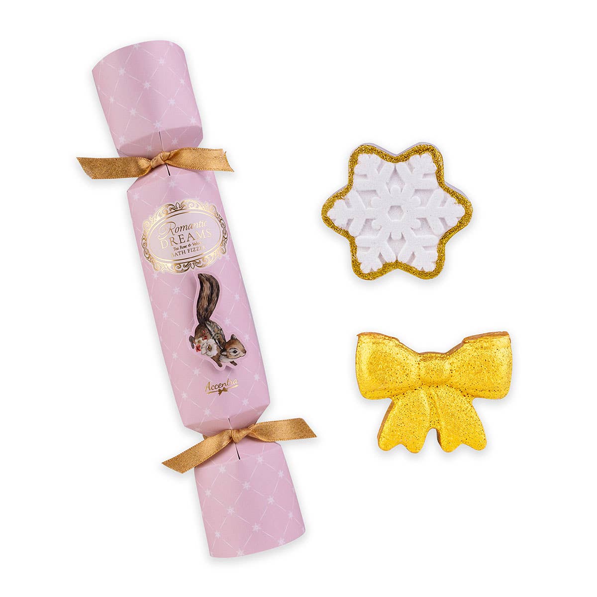 Accentra – Großhandel Badebombe/-sprudeltabletten – Badebombe Romantic Dreams Tea Rose & Velvet in Geschenkbox1