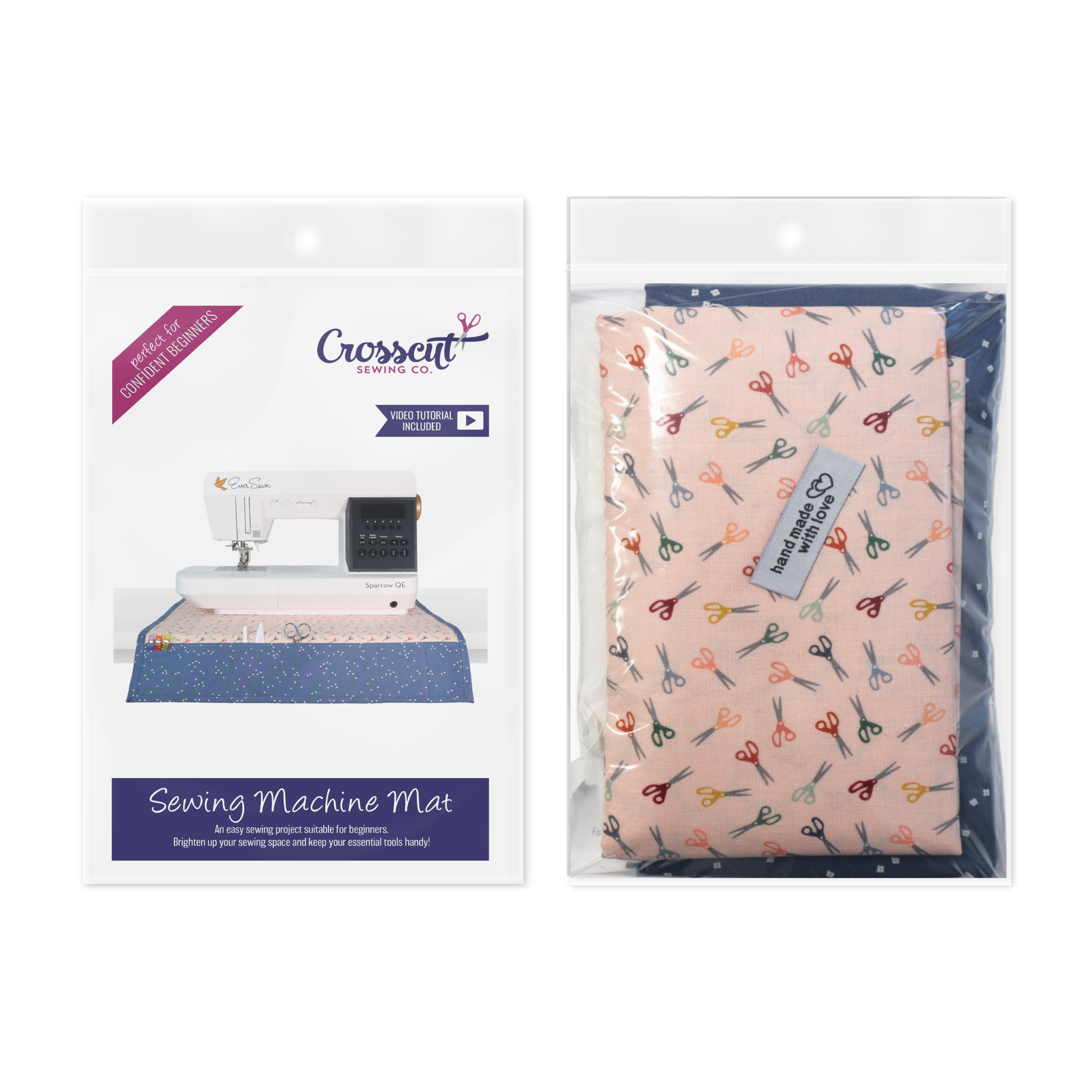 Crosscut Sewing Co. - Wholesale Craft Sewing Kit - Sewing Machine Mat Sewing Kit - Sewing Project Kit for Beginners21