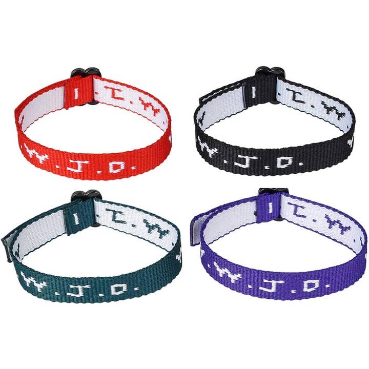 Innovarix - Wholesale Woven/Braided Bracelet - W.W.J.D. Webbing Bracelets - 12 Pack