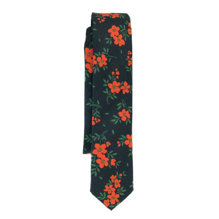 Boon Ties – wholesale Necktie – Kids – Red Hot Floral Youth Tie