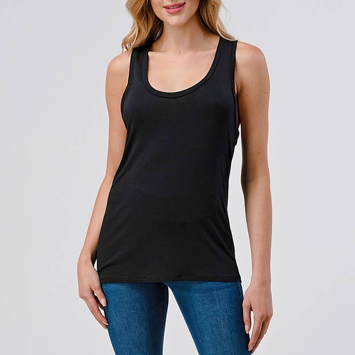 Heimious - Wholesale Tank Top - Women's - Scoop Neck Modal Jersey Tank Top, 255216