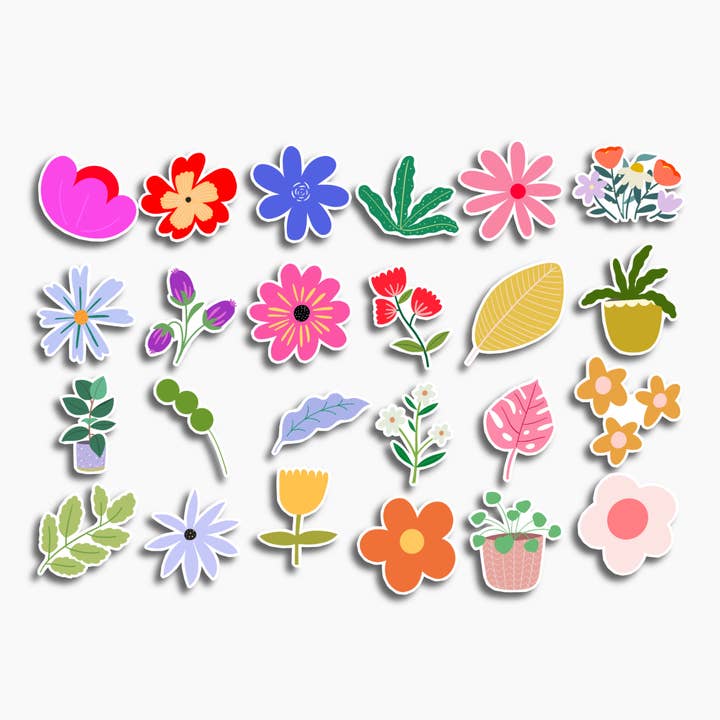 Aesthetic flower sticker pack - Girly spring stationary gift for wholesale by Me Stickers
