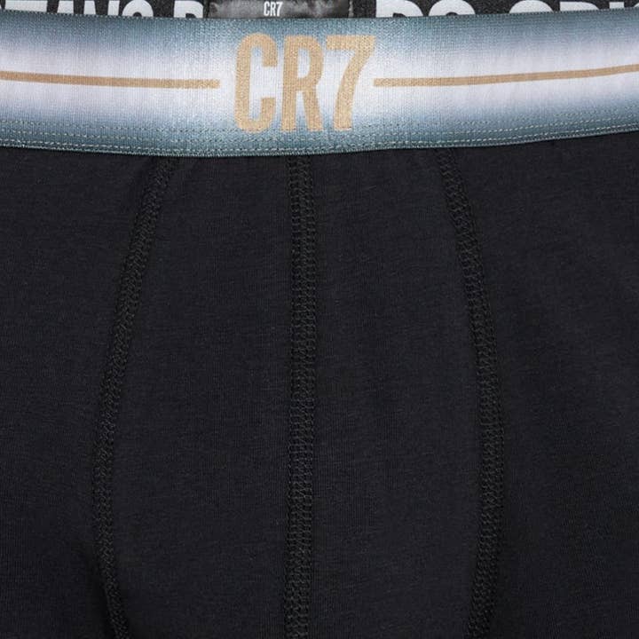 CR7 Underwear - Venta al por mayor Ropa interior - Hombre - Ropa interior Boxers CR7 para hombre en algodón orgánico, paquete de 3 unidades, surtida, elástica CR7 en dorado