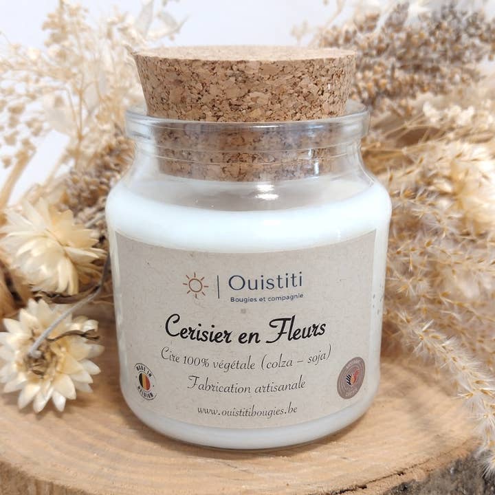 Ouistiti - Bougies et compagnie - Wholesale Jar/Filled Candle - Cherry Blossom Scented Candle - Vegetable Wax - 150 g0