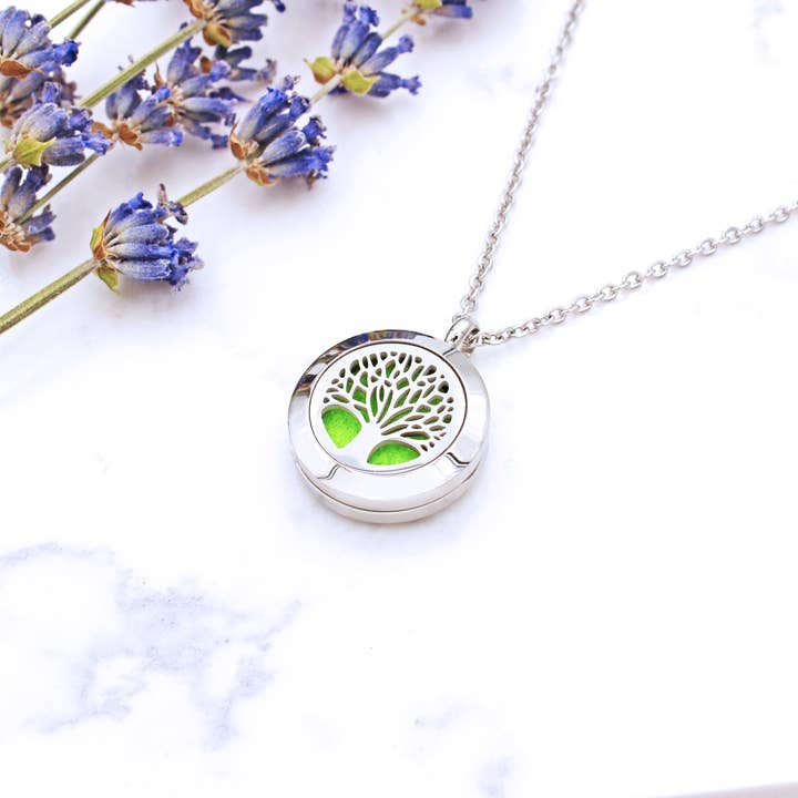 Matrix Aromatherapy - Wholesale Aromatherapy Necklace - Tree of Life Essential Oil Diffuser Necklace - Mini