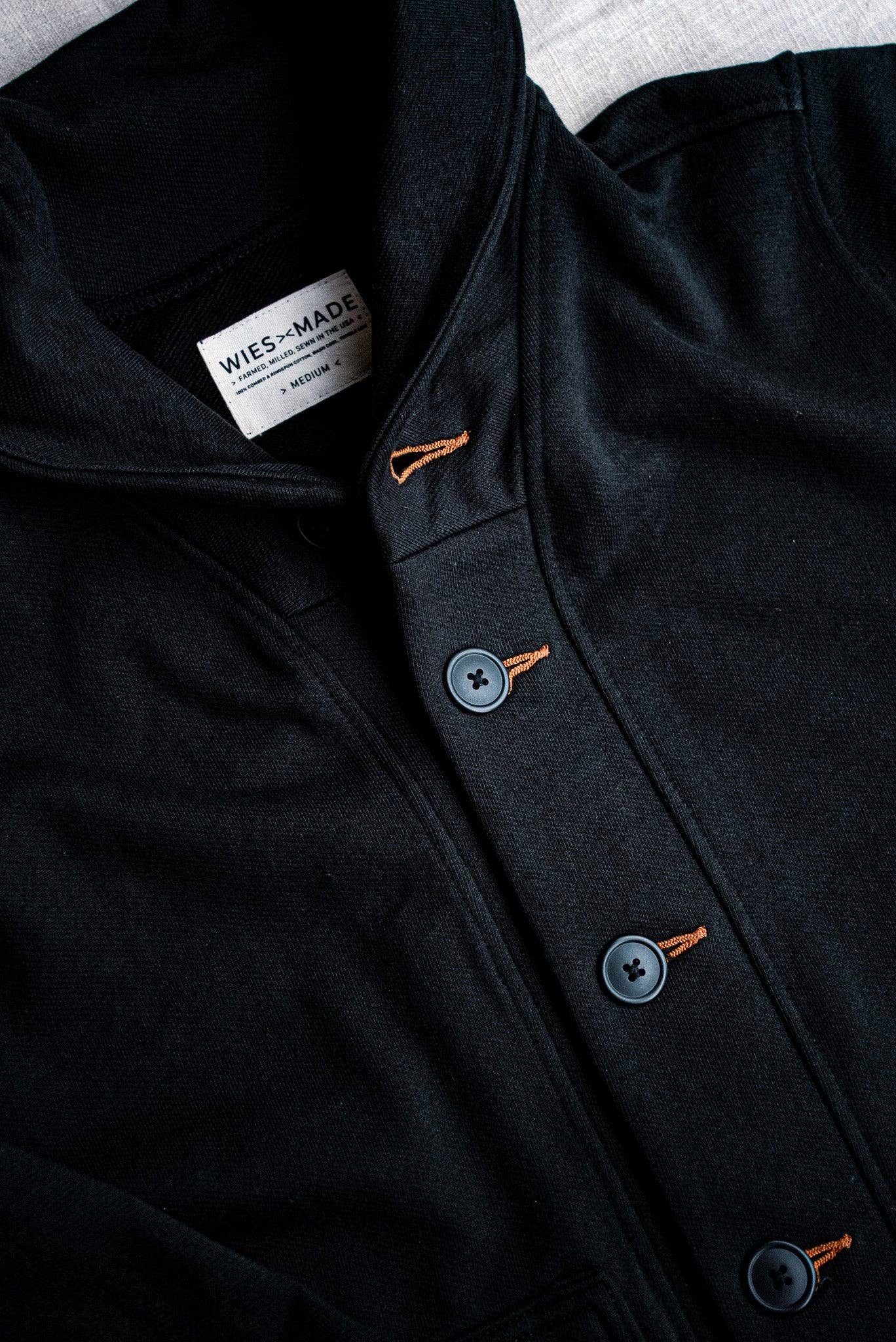 basalt Herr Bodega Sjalkofta | 14oz 100% Bomull French Terry - Basalt för wholesale på Faire1