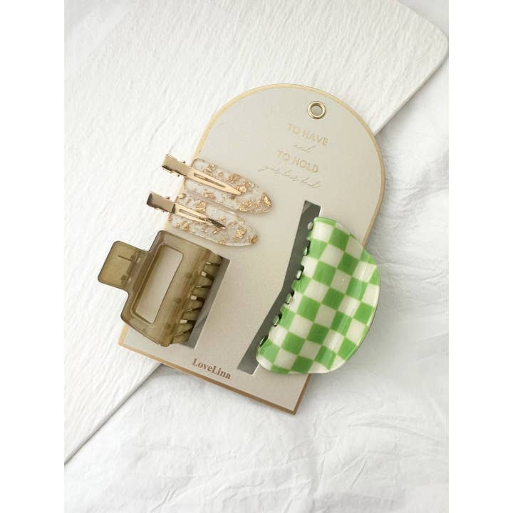 3PC Assorted Hair Clip Set - SITE for wholesale by LoveLina