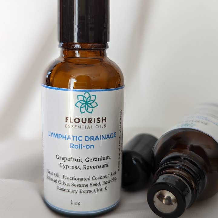 Flourish Essential Oils - Wholesale Essential Oil Roll-On - Lymphatic Drainage Massage Oil Roll-On