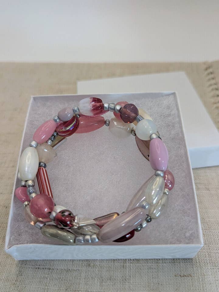 Colorful bracelets, beaded bracelets, boho, glass beads for wholesale by Be a Light Jewelry