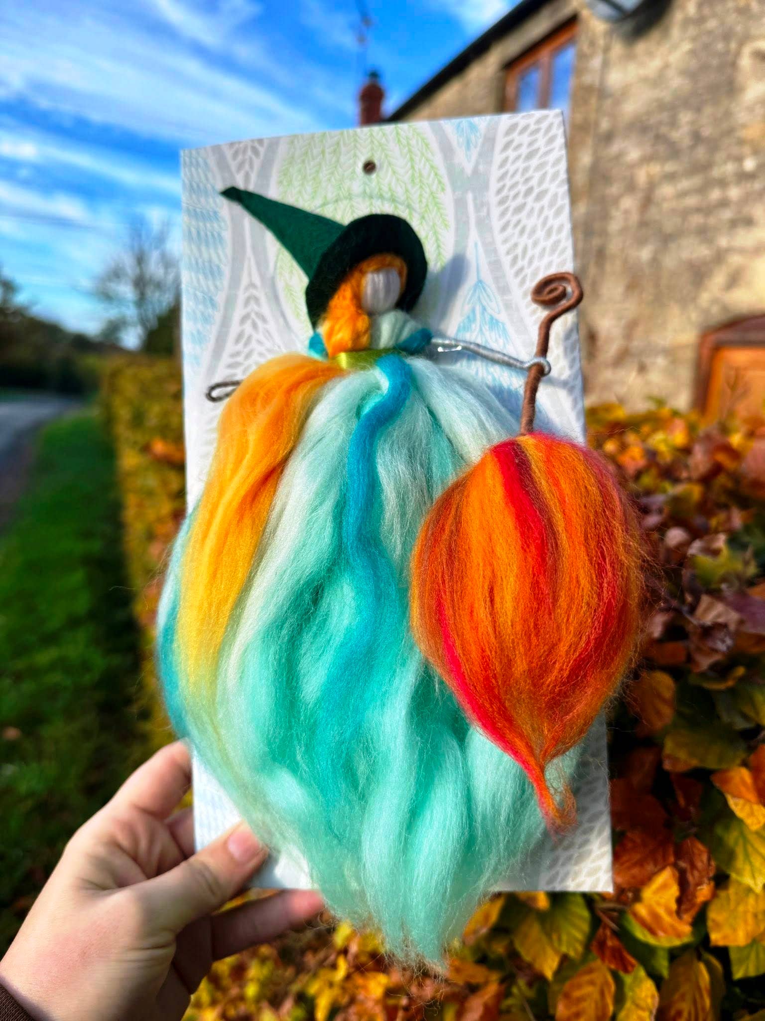 Elf Kendal Hippies - Wholesale Ornament - Valentines witch felted by Lito Shen Waldorf witch handmade4