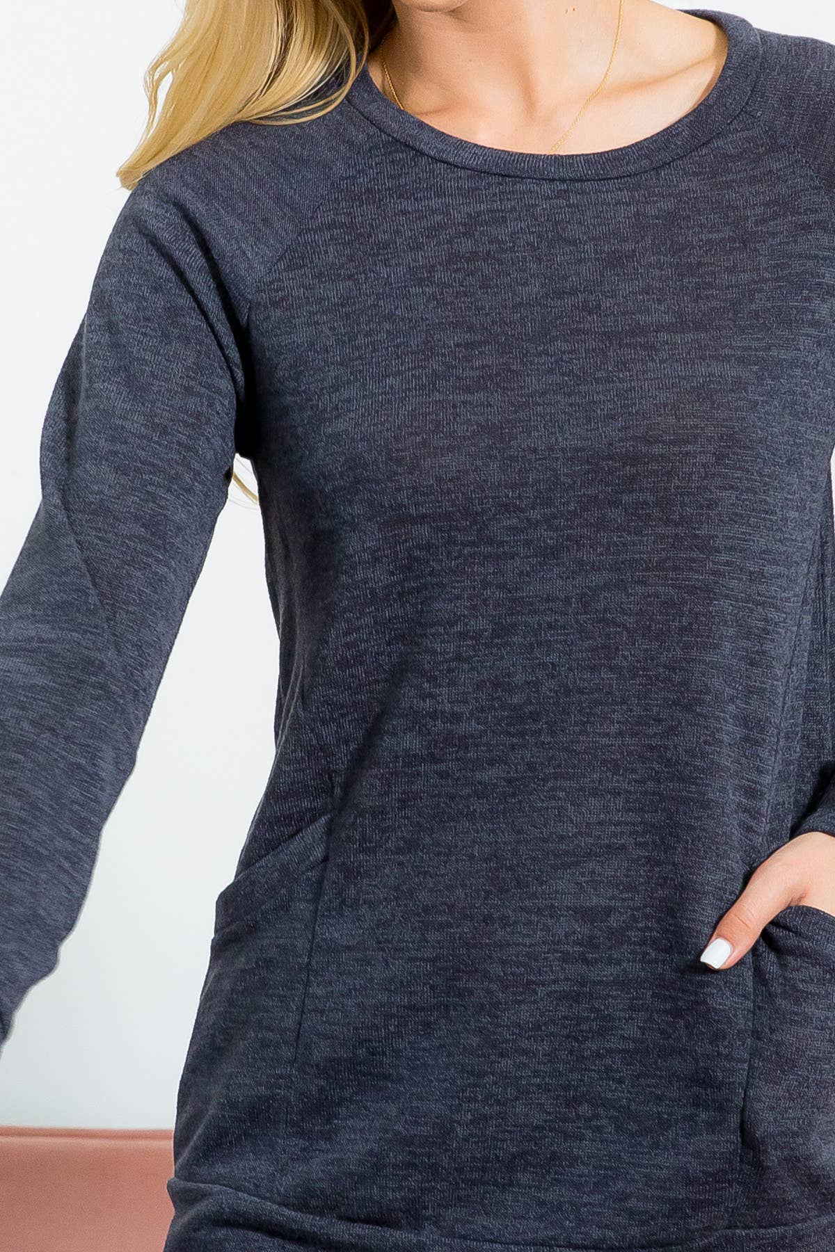 You & Me - Vente Haut en maille – femme - HAUT À MANCHES LONGUES EN TRICOT EN V YMT20078V57